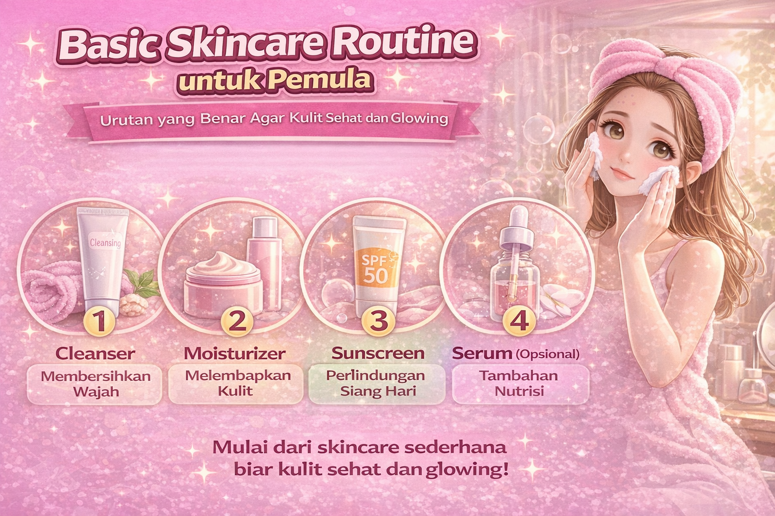 basic skincare routine pemula